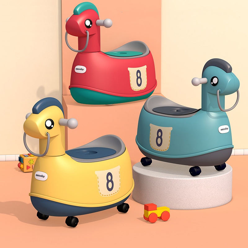 Toddler Potty Training Seat - 남아 및 여아용 유니버설 휠이 있는